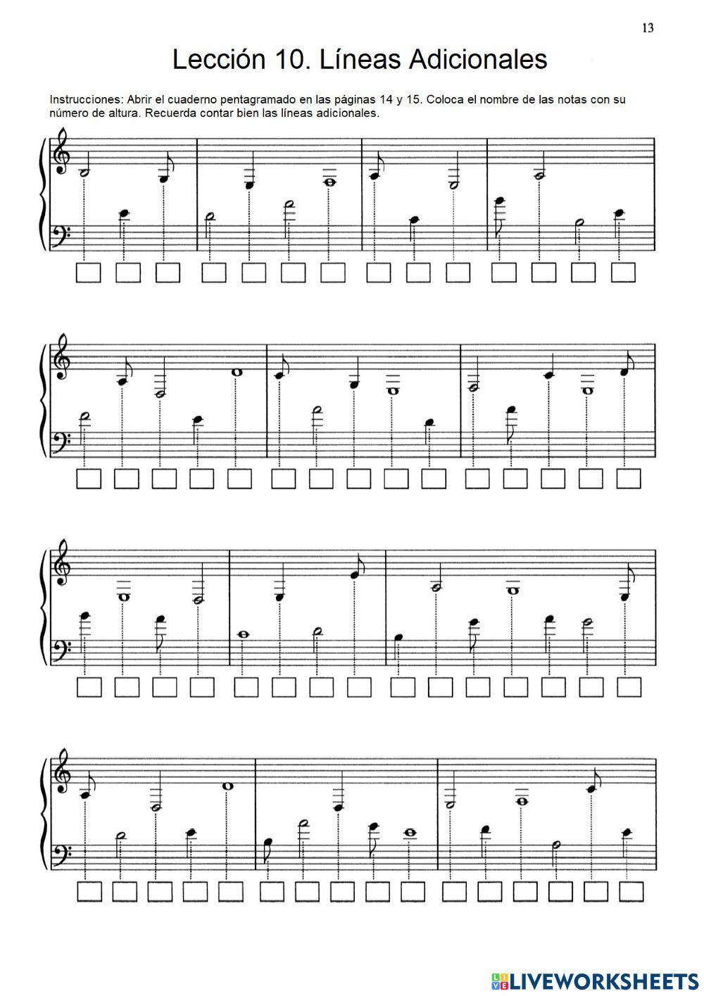 Lección 10: Líneas Adicionales (1-2)