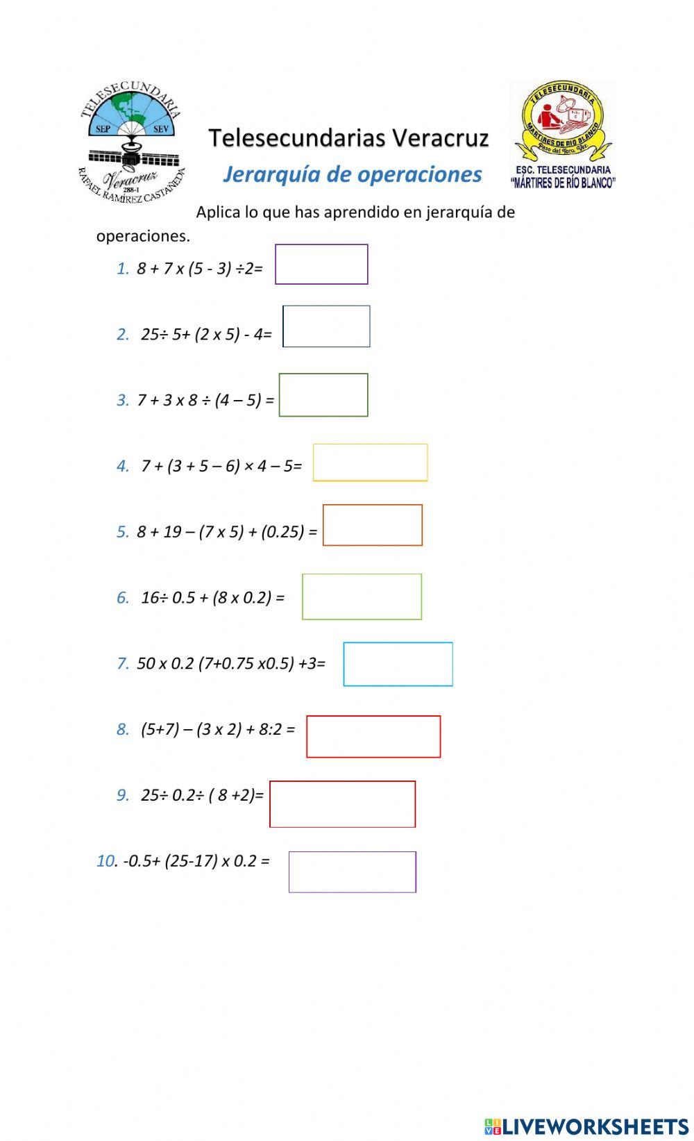Jerarquía de operaciones