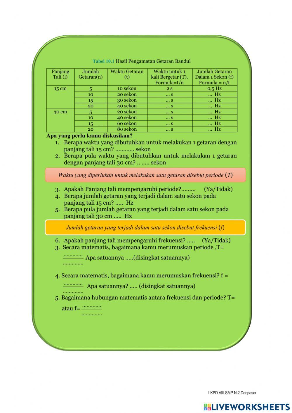 Getaran dan Gelombang 1