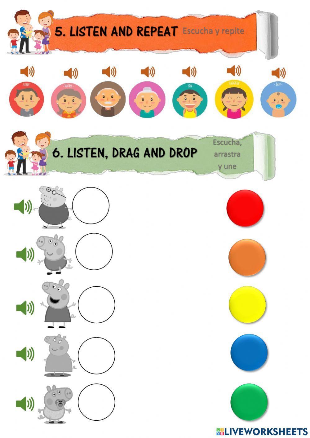 Review (pets, famili, school objects)