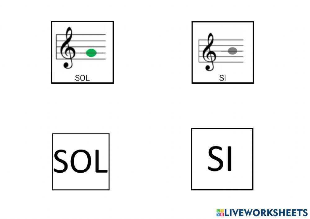 Le note musicali interactive worksheet