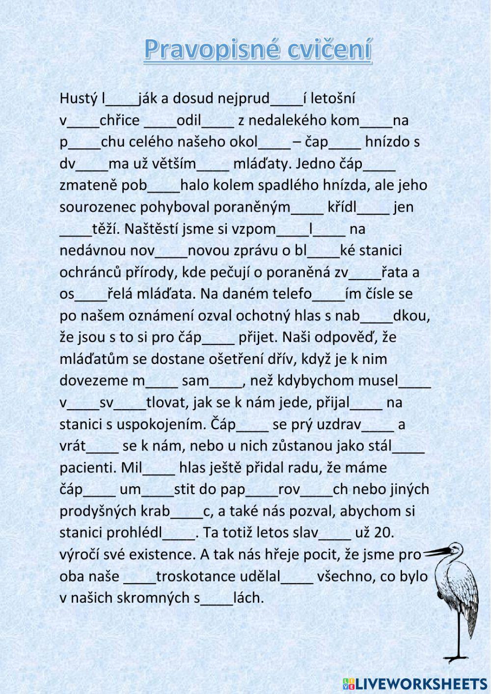 Pravopisné cvičení