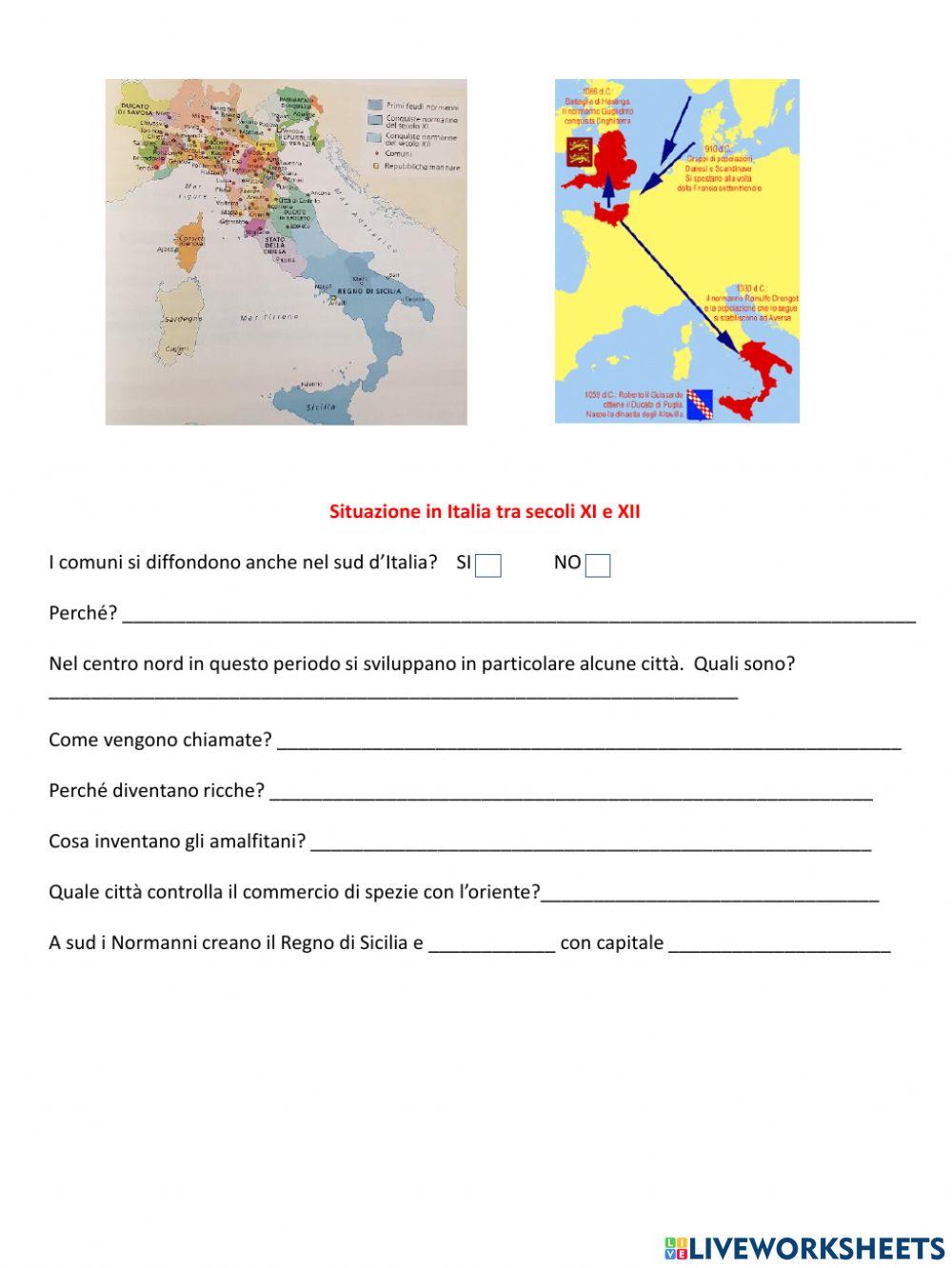 Storia comuni e città marinare