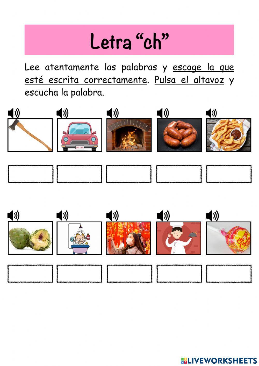 Ortografía letra -ch- Ortografía letra -ch-