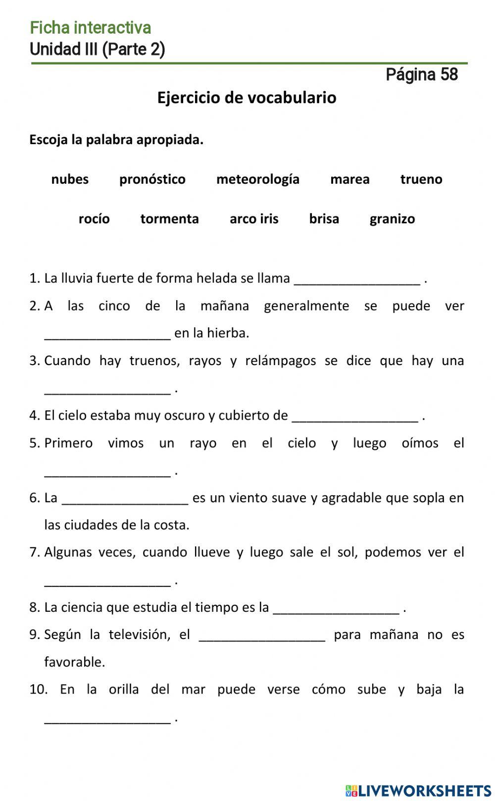 Español-9 (повыш.)-Parte 2-Unidad III-Lección 1-Página 58