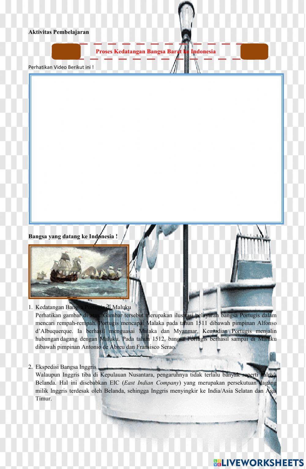 Proses Kedatangan Bangsa Barat