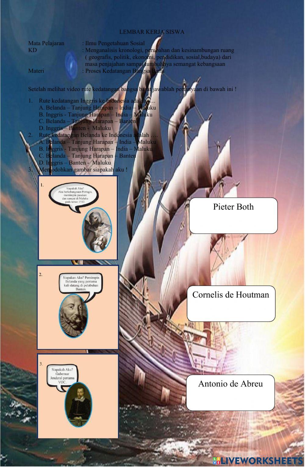 Proses Kedatangan Bangsa Barat