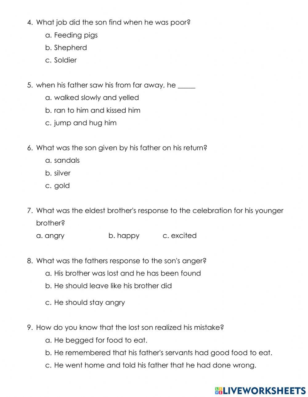 CL Primary - 4th Quarter - Quiz - 4