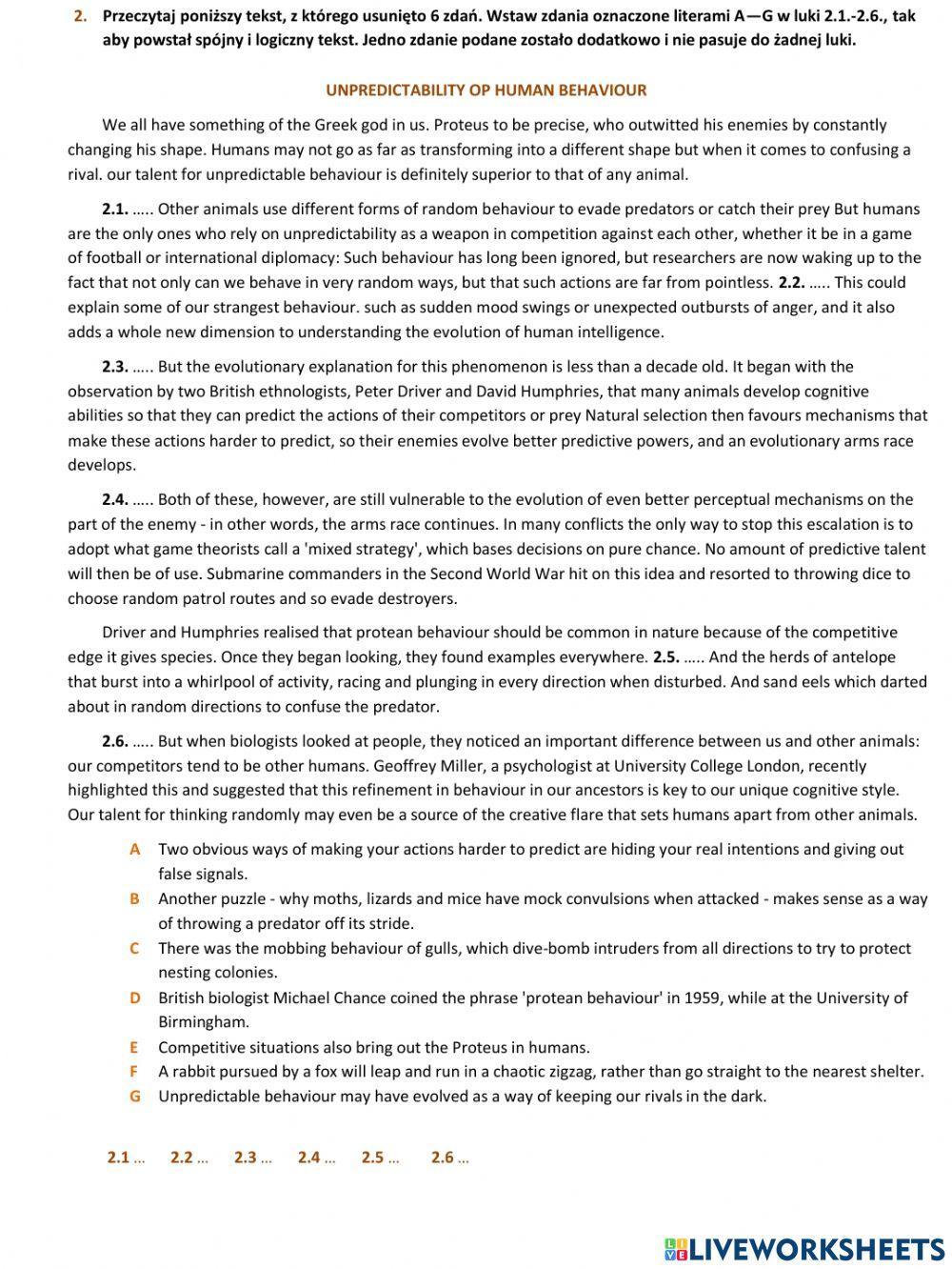 Matura Companion PR - czytanie ze zrozumieniem 1