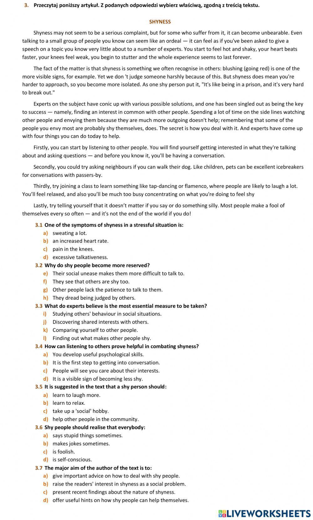 Matura Companion PR - czytanie ze zrozumieniem 1