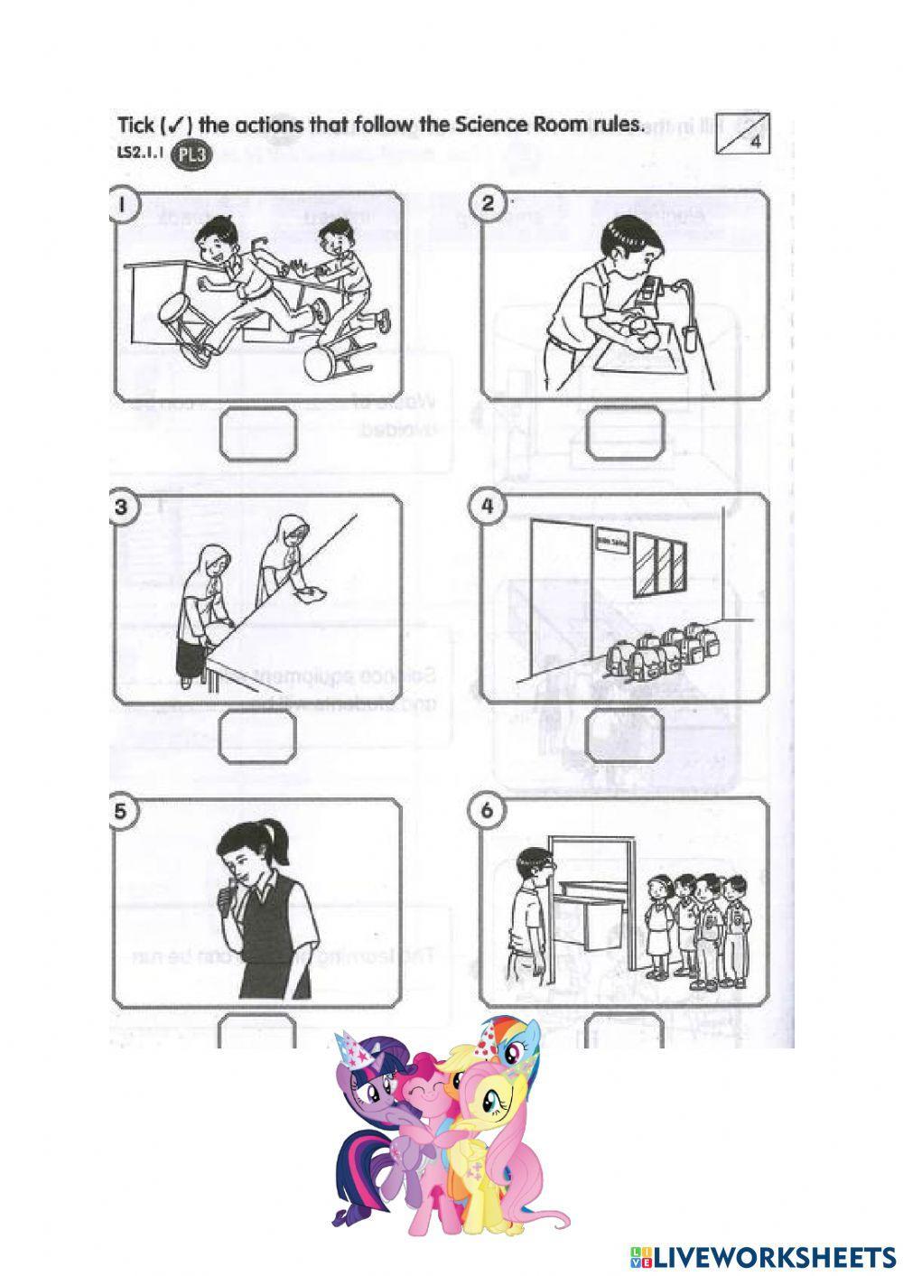 Science year3- science room rules