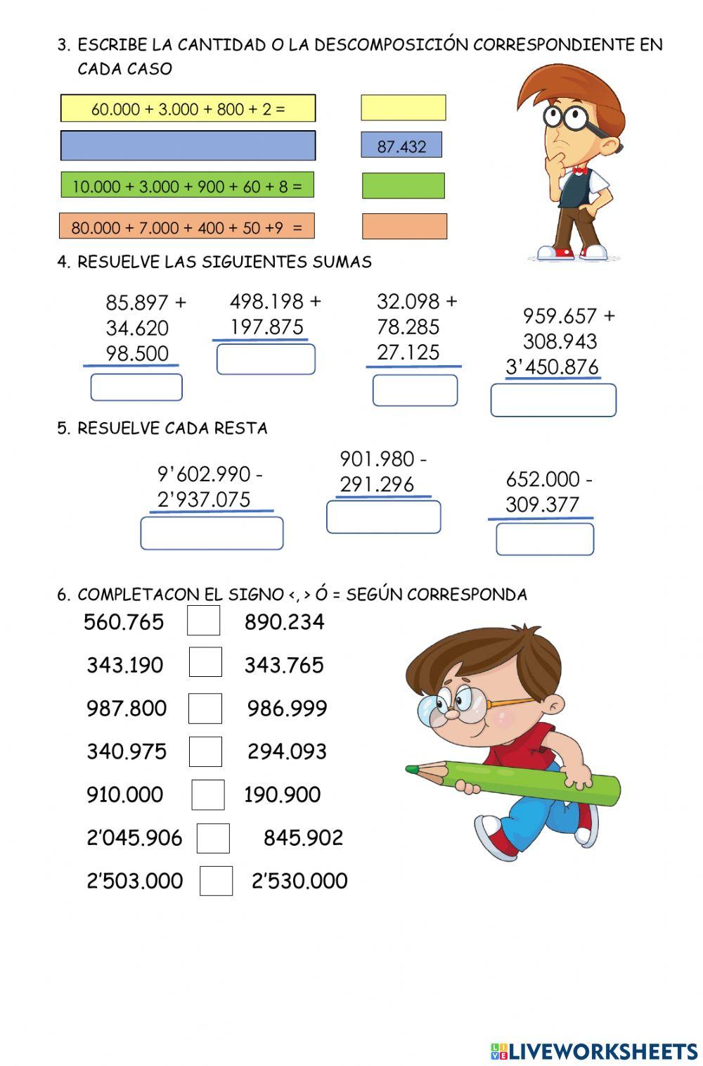 PRIMERA ACUMULATIVA DE MATEMÁTICAS - CUARTO GRADO 