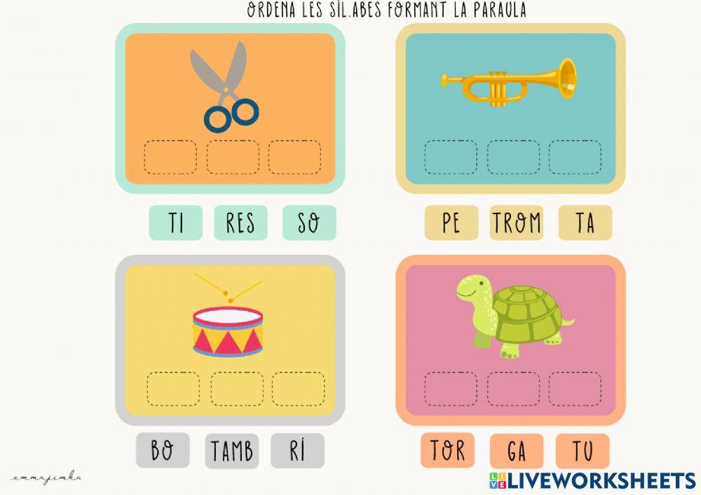 Ordena les síl.labes