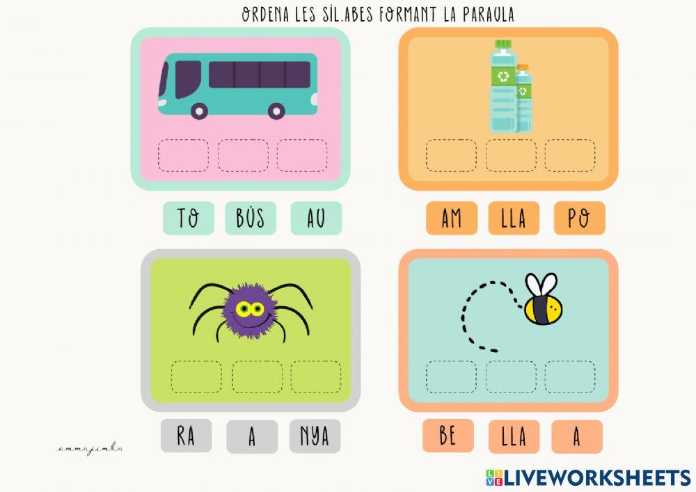 Ordena les síl.labes