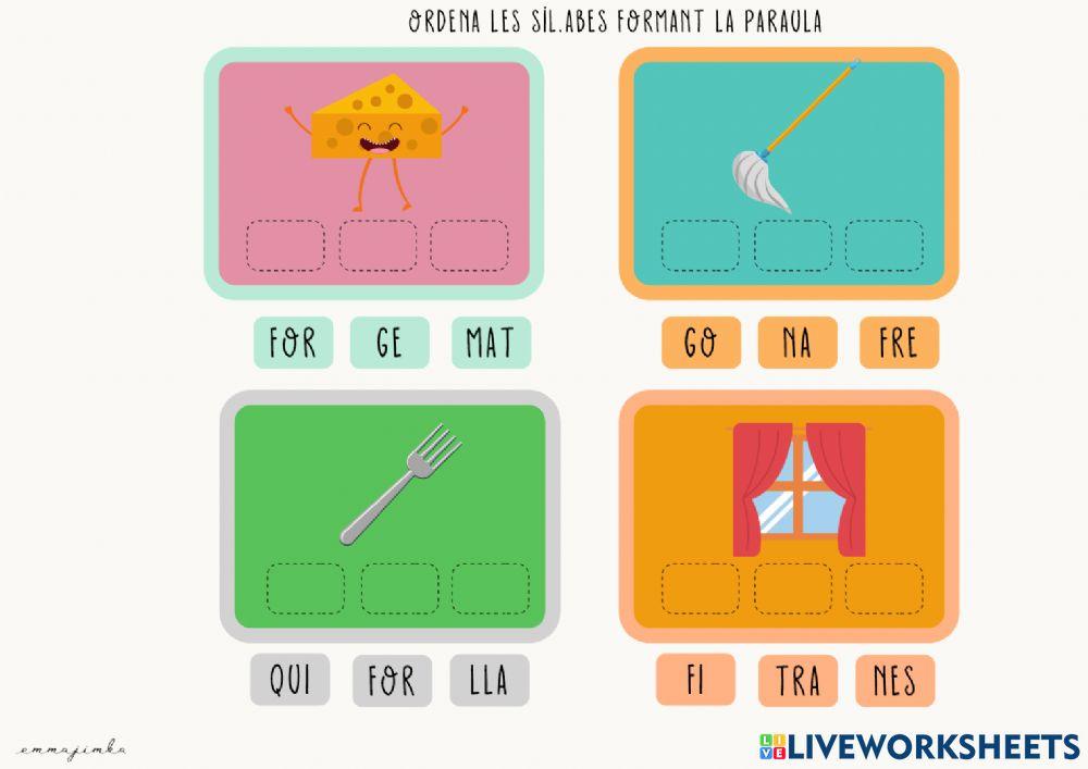 Ordena les síl.labes