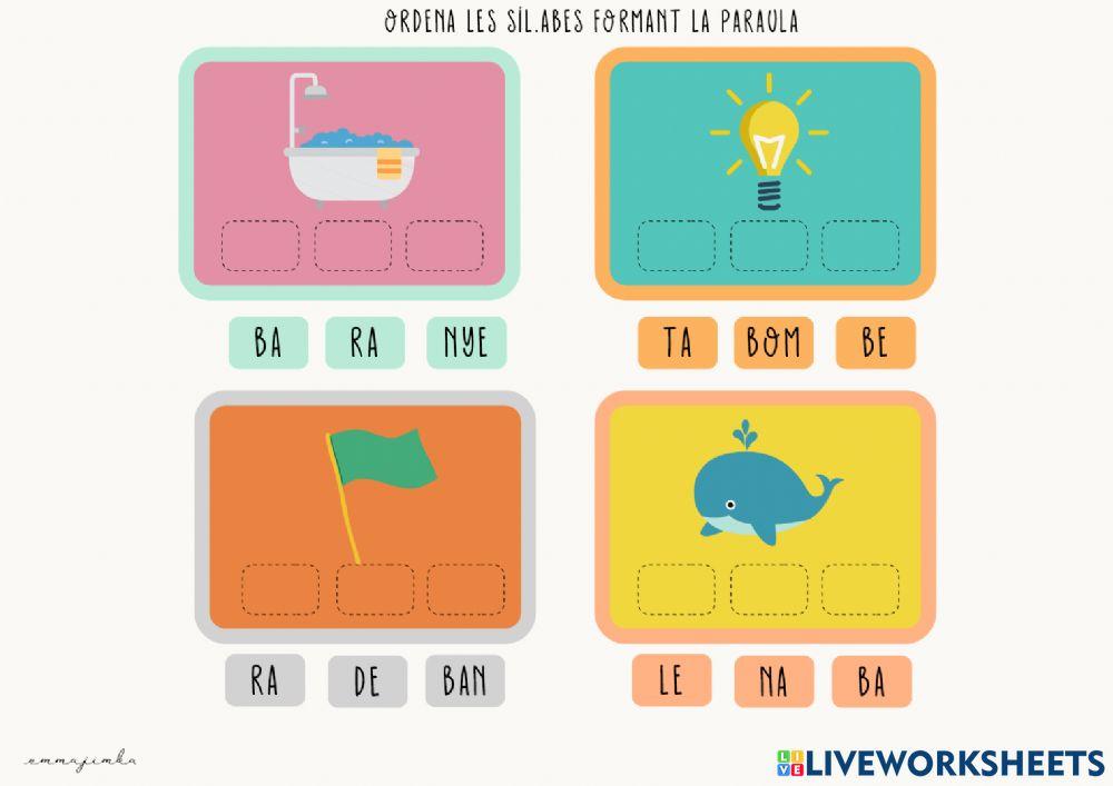 Ordena les síl.labes