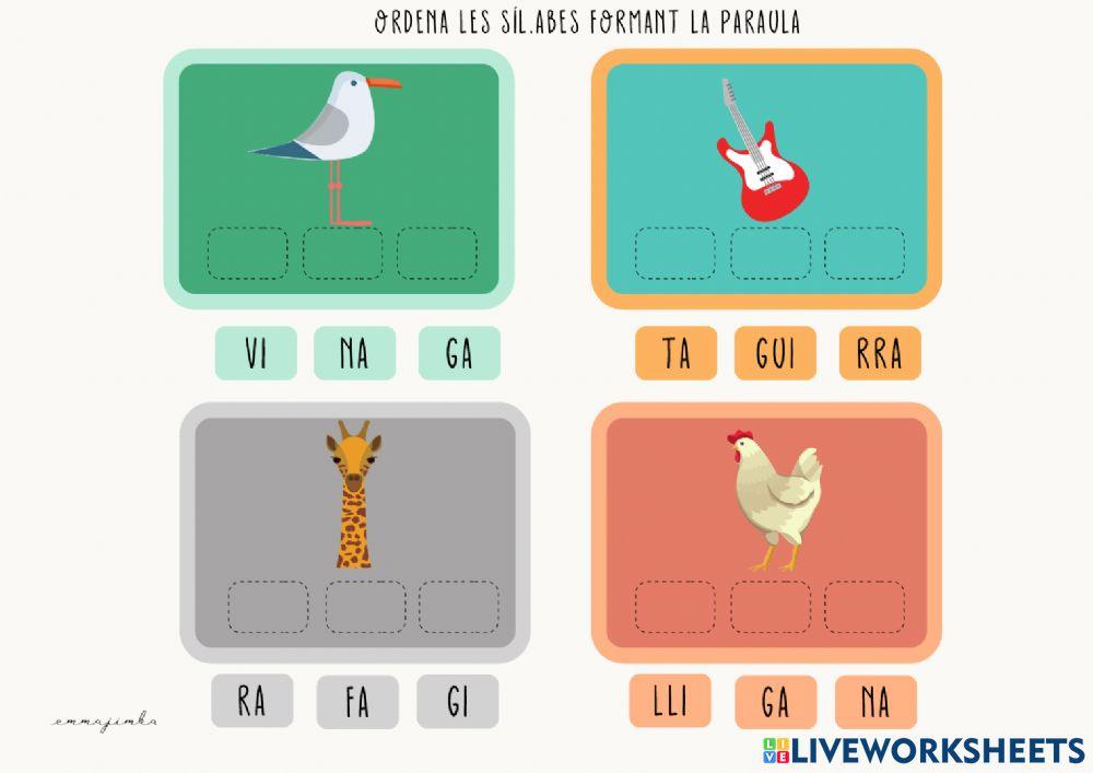 Ordena les síl.labes