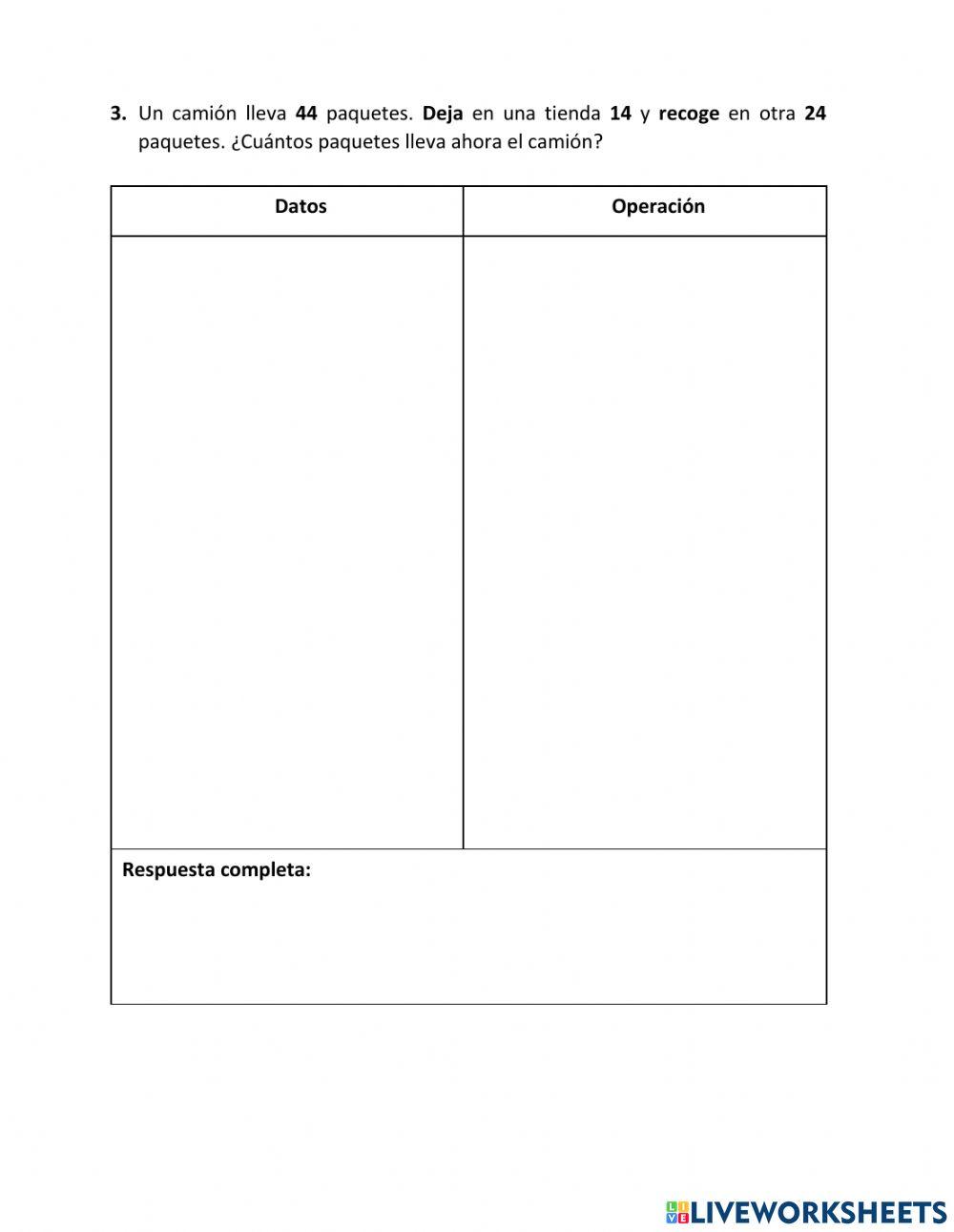 Resolución de problemas combinados