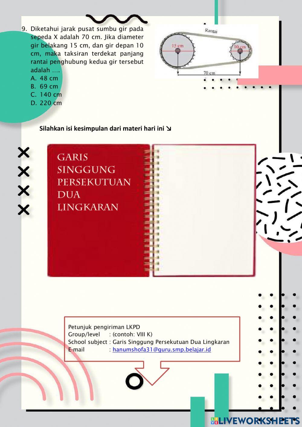 LKPD Garis Singgung Persekutuan Dua Lingkaran