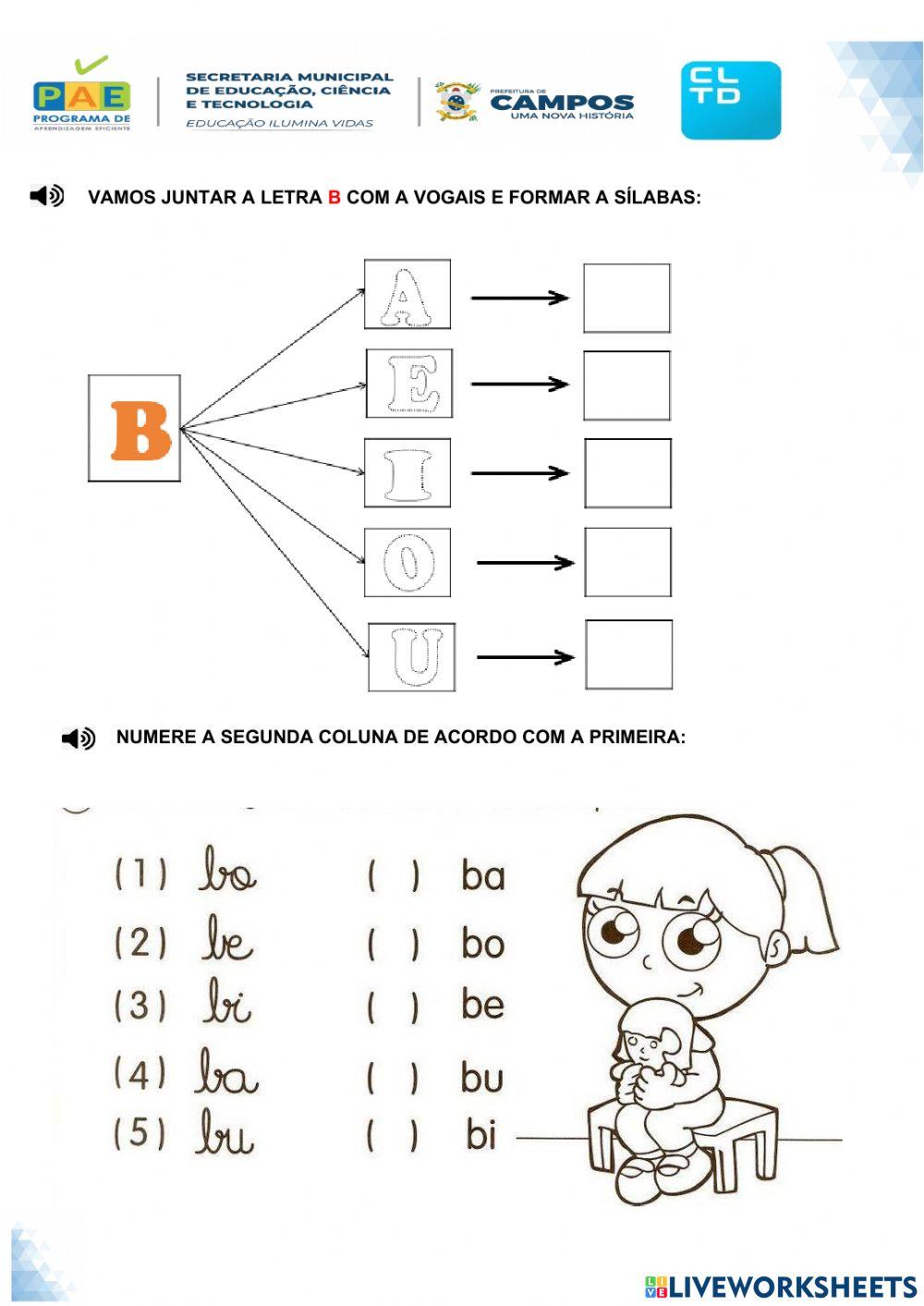 Família silábica do B