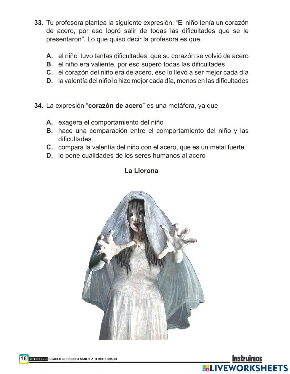 Prueba saber lenguaje