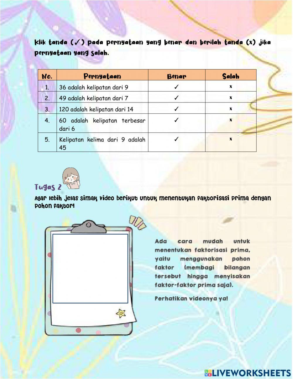 LKPD Materi KPK & FPB Kelas 4