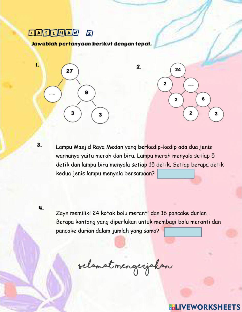 LKPD Materi KPK & FPB Kelas 4