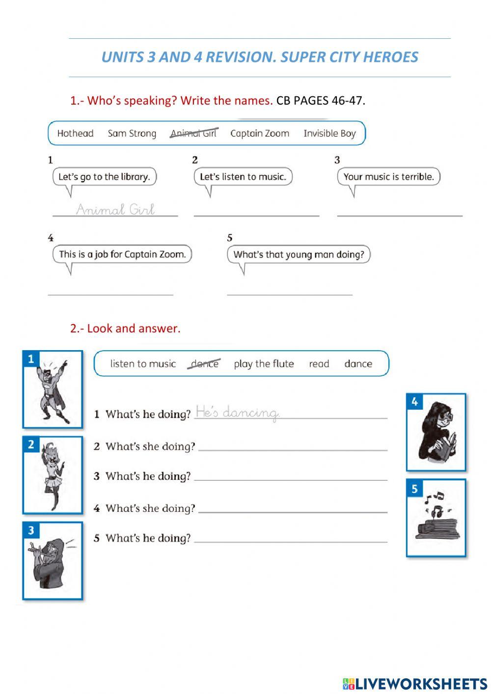 Revision units 3 and 4. Super City Heroes