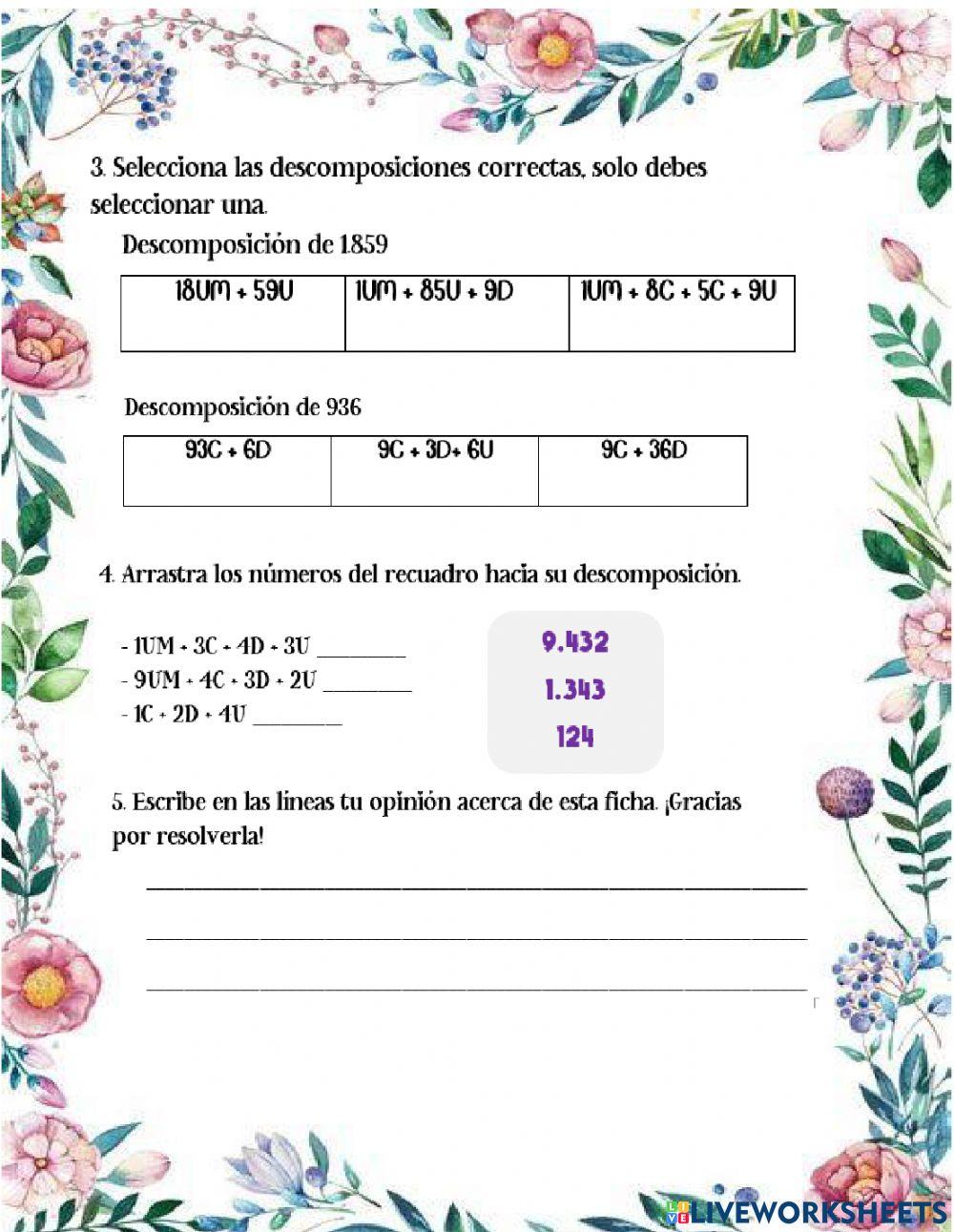 Descompocición de números