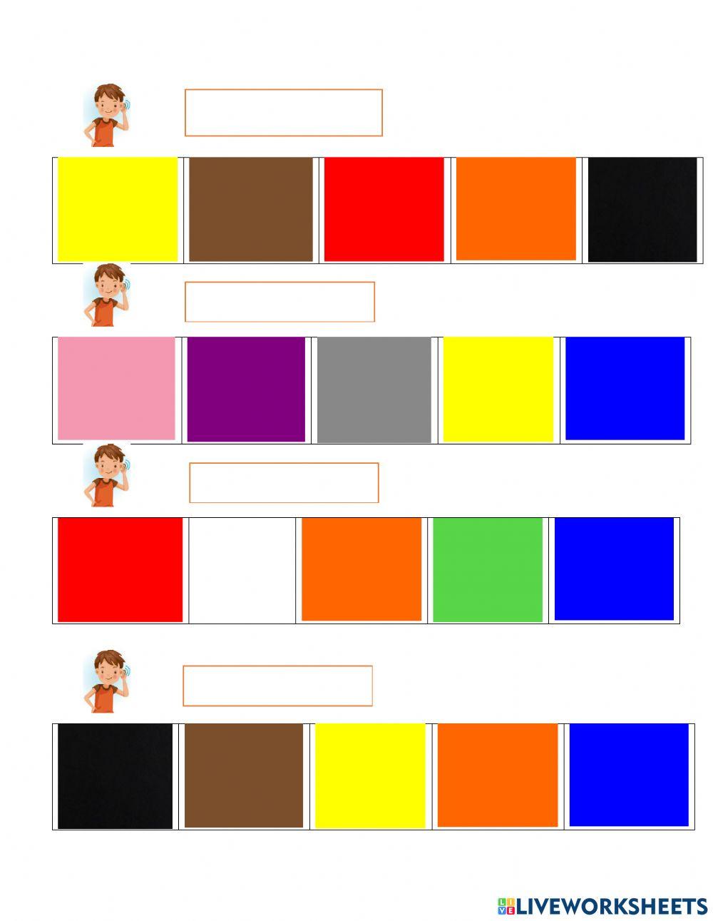 Evaluarea limbajului receptiv-Culorile