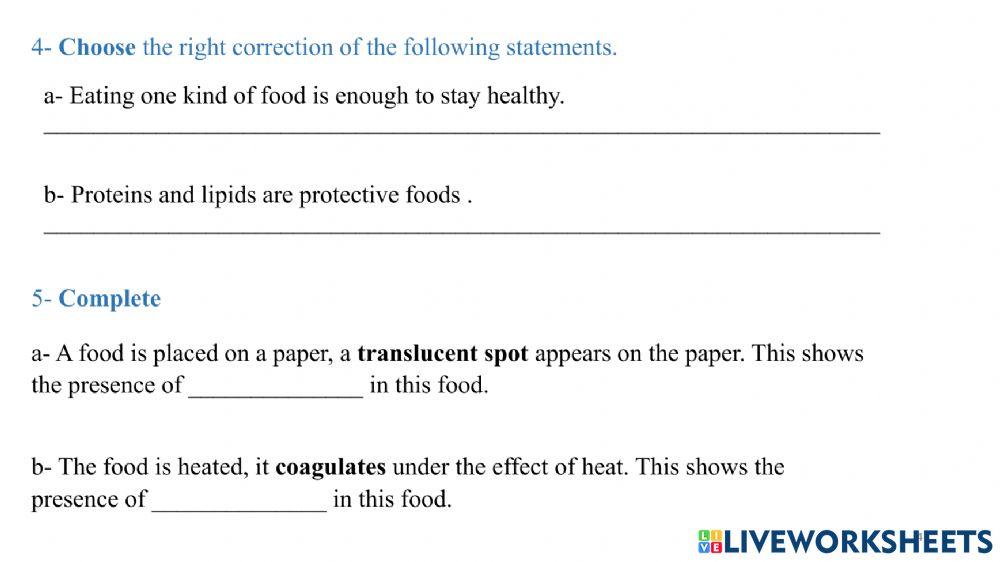 Food and Nutritive substances
