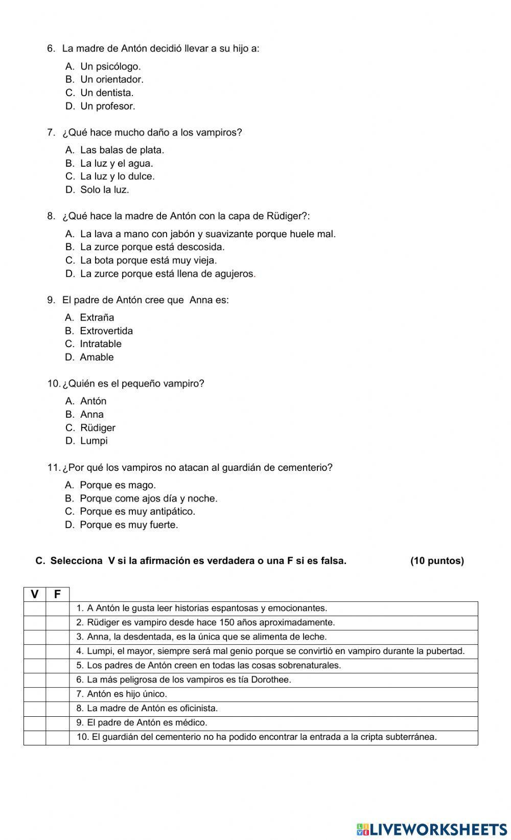 Prueba Plan lector El pequeño vampiro