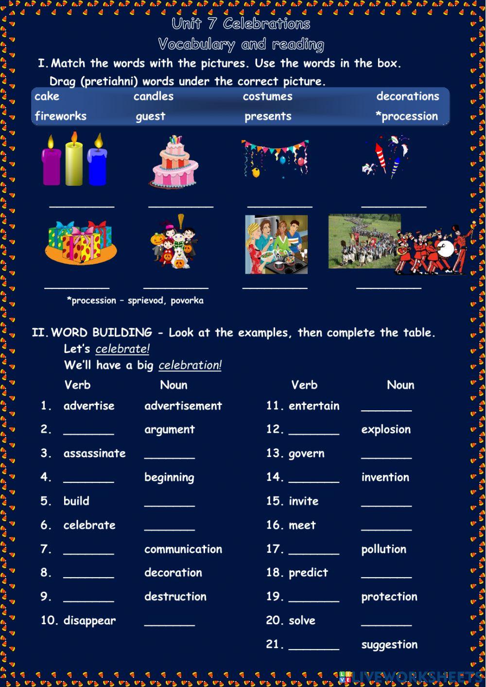 Vocabulary and reading comprehension