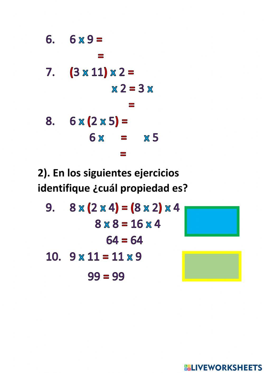 Propiedad Asociativa y conmutativa