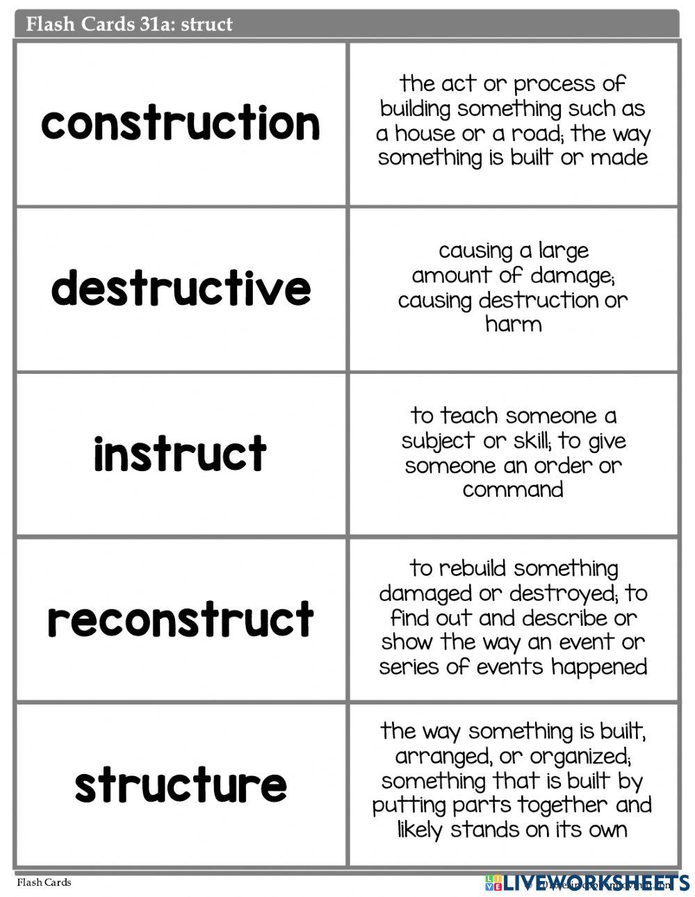 vocabulary 6 Flashcards