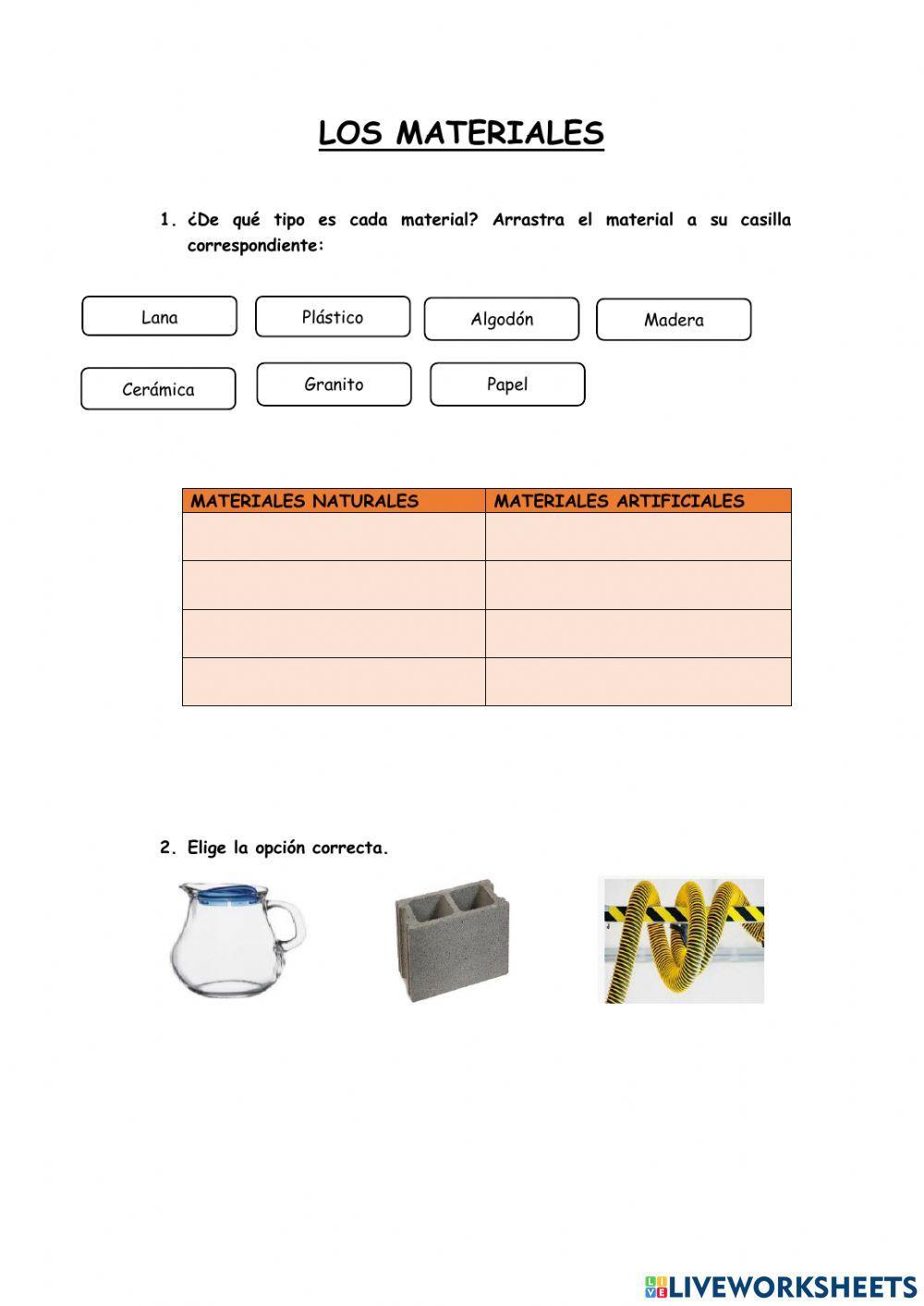 Los materiales y sus propiedades