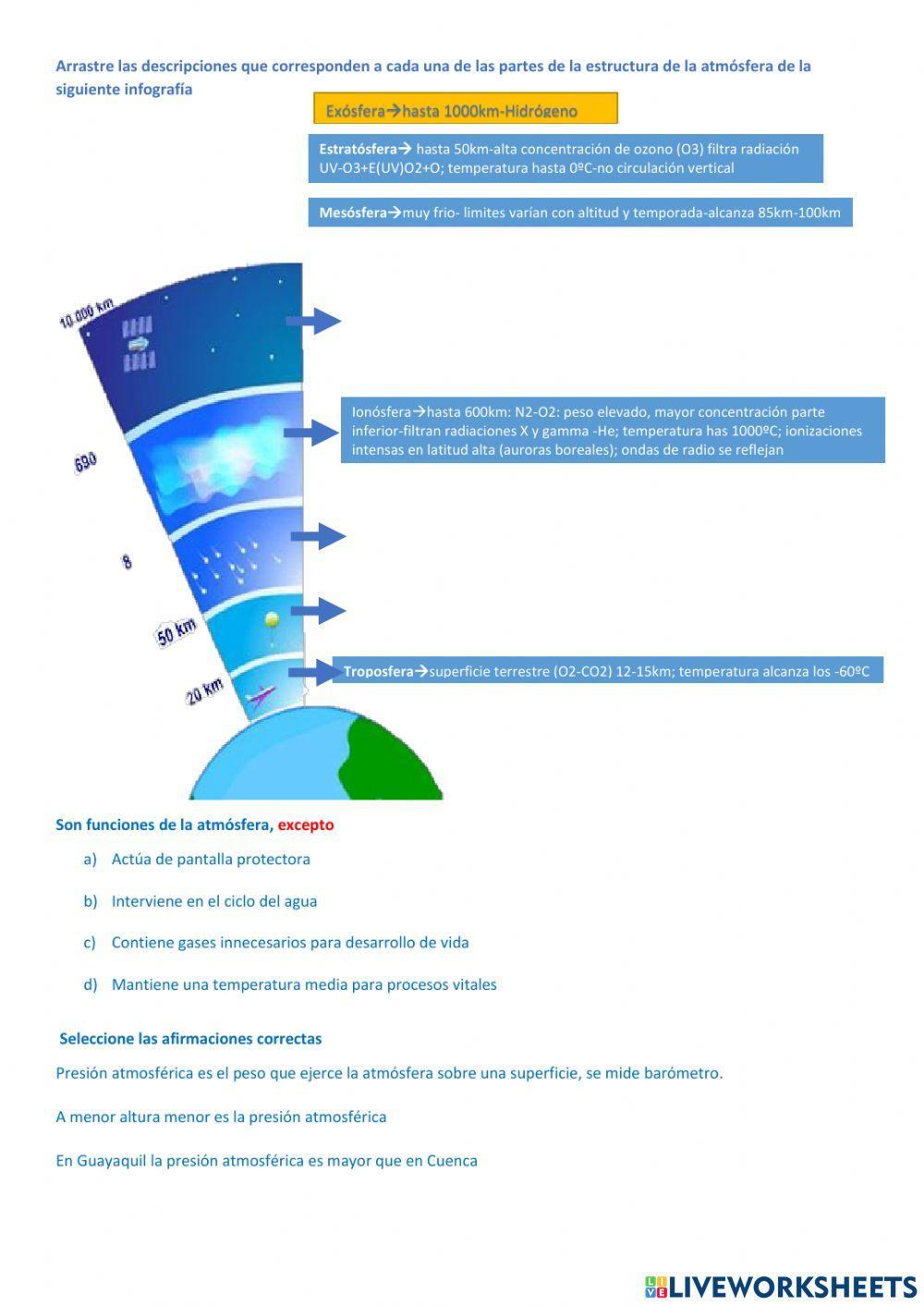 Origen y evolución de la tierra y atmósfera