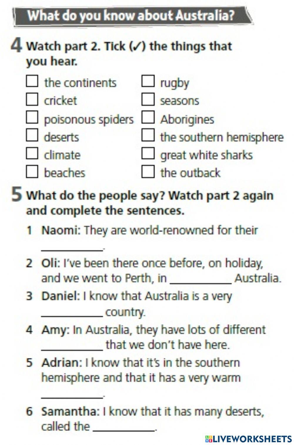 5 Culture PROJECT 4th ed 4 VIDEO (ex.4,5)