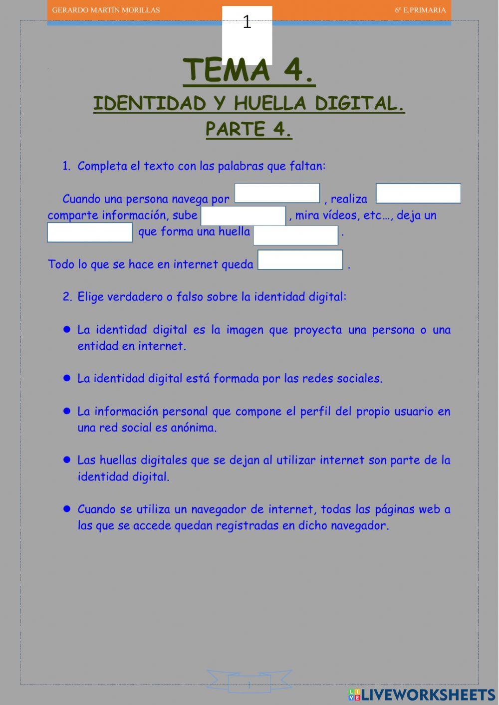 Identidad y huella digital.