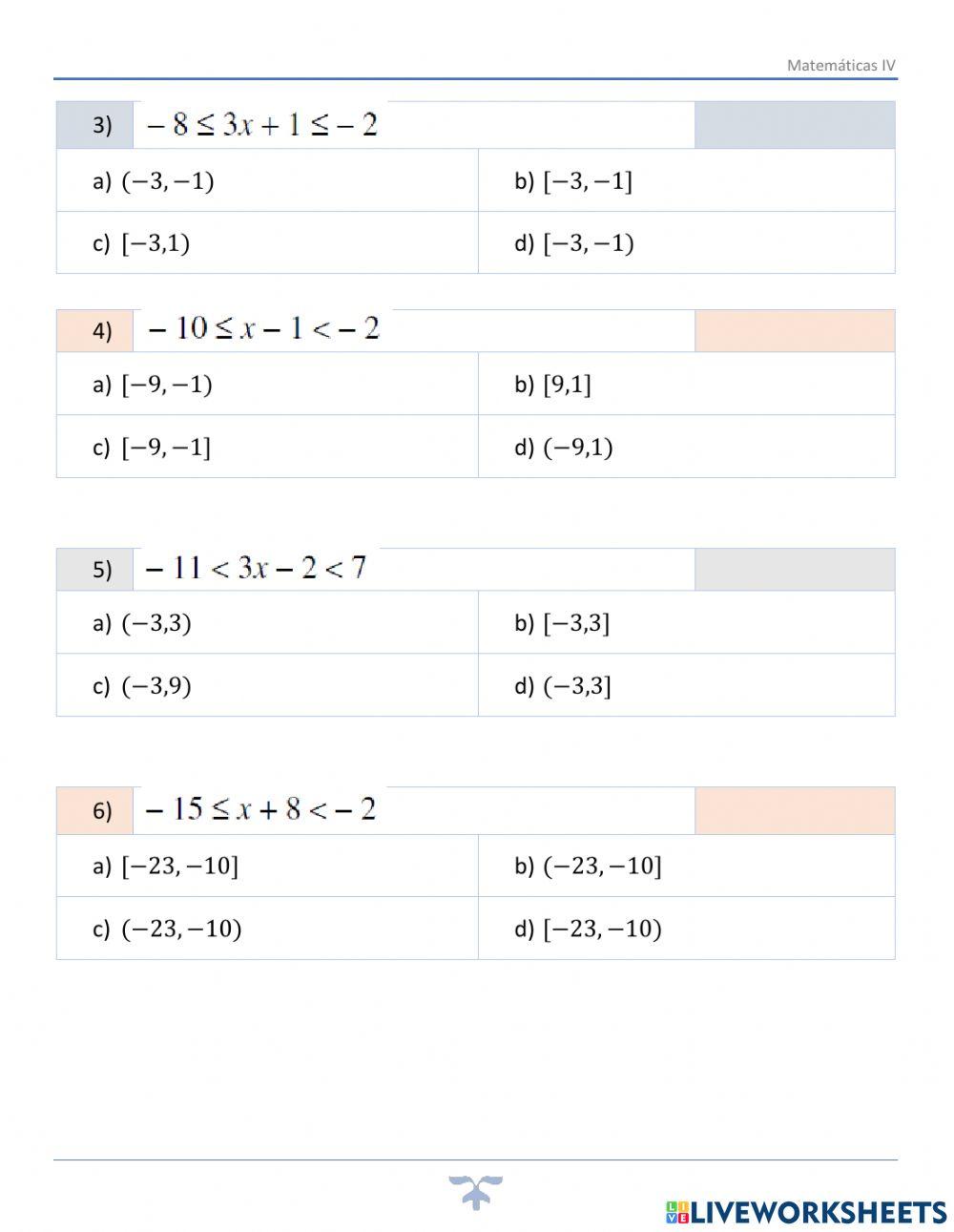 IV.4.4.Desigualdades simultáneas