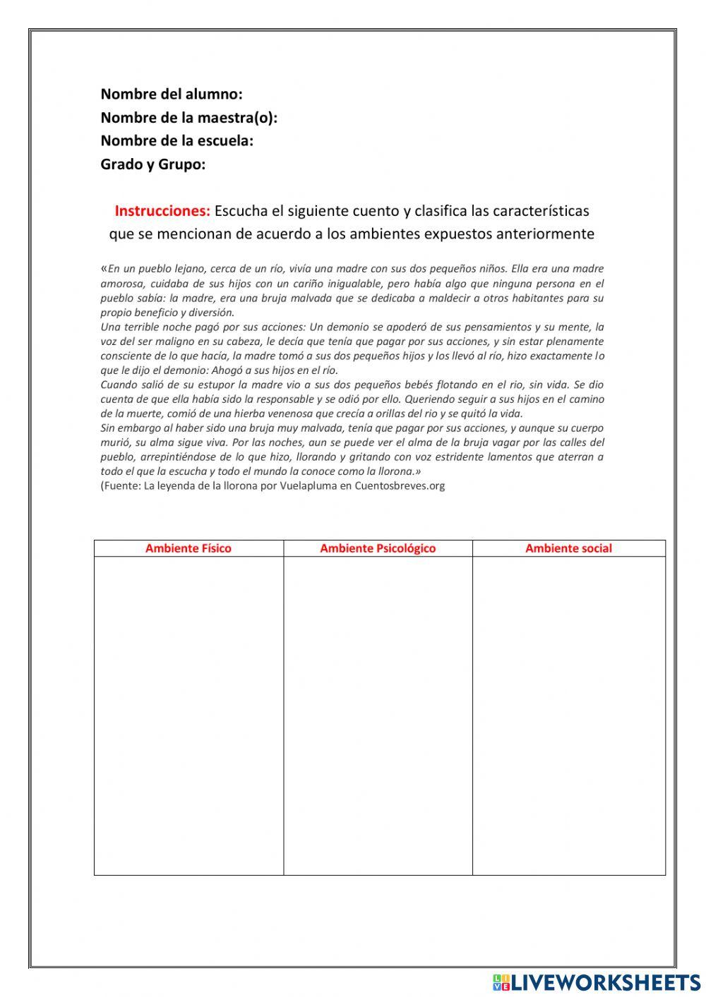 Leer un subgénero narrativo de tu preferencia