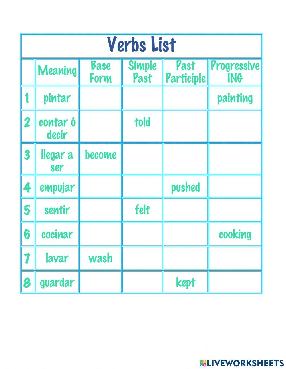 Verbs