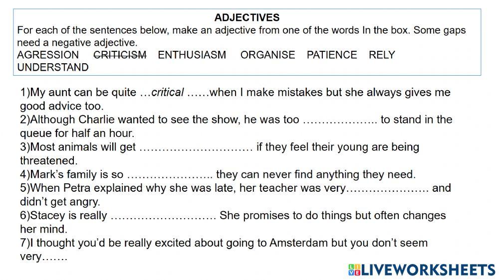 Adjectives