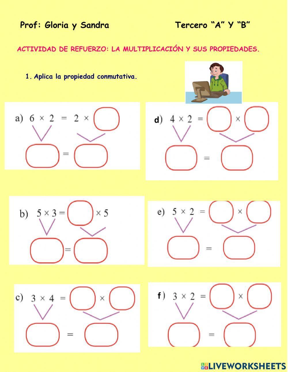 Propiedades de la multiplicación