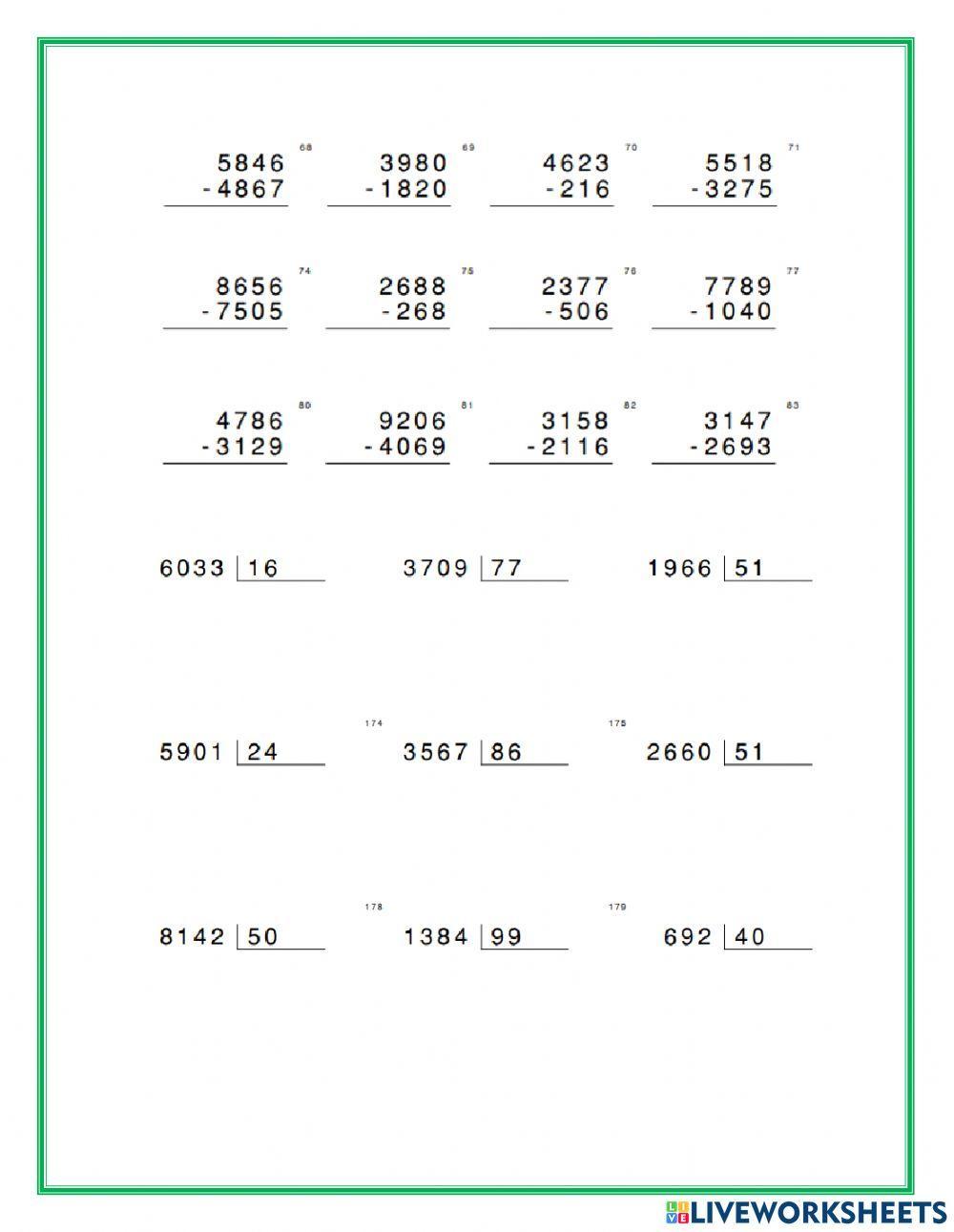 Calculo de operaciones basicas