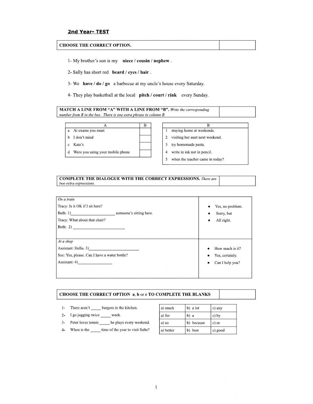 3rd Year Integrated task 2021