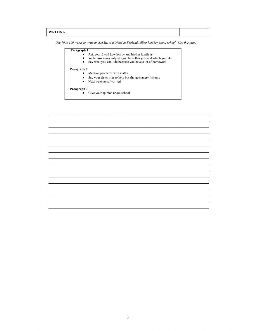 3rd Year Integrated task 2021