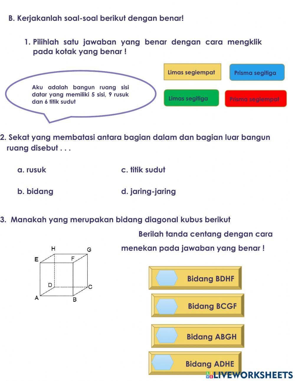 Lkpd bangun ruang sisi datar