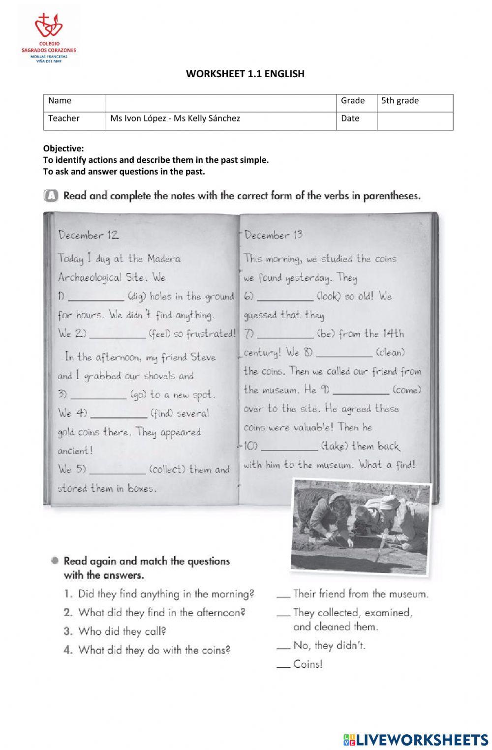 Worksheet 1.1 5th grade