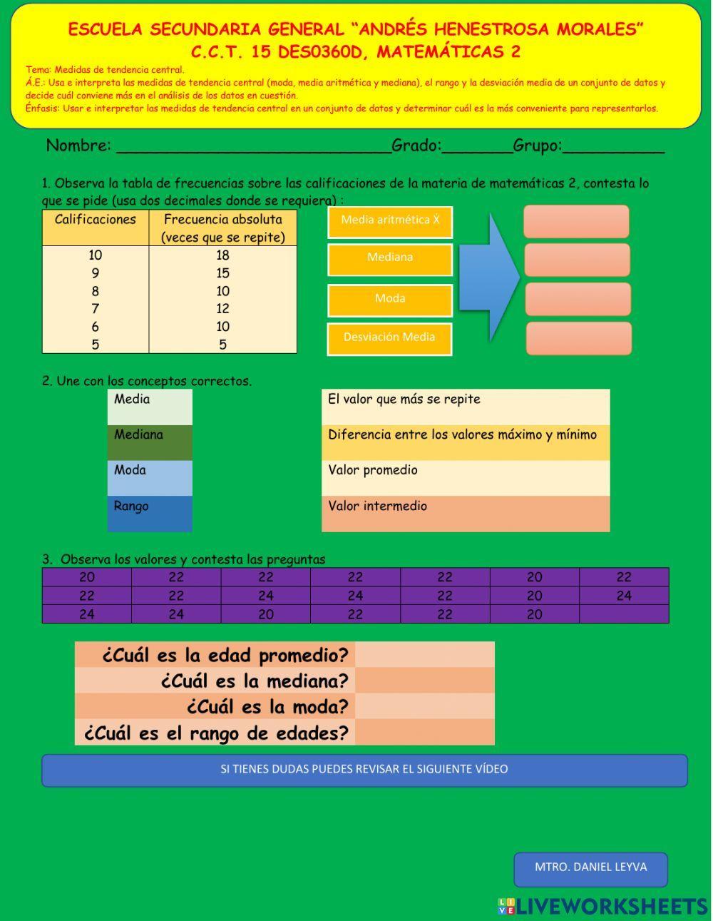Medidas de tendencia central